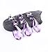 BIHRTC Pack of 12 Hanging Purple Teardrop Crystal Chandelier Prisms Pendants Glass Pendants Beads for Chandelier,Candelabra,Ceiling Lights,Wedding Display Decoration