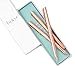 Luxye Rose Gold Pens with Rose Gold Pen Cap 3 Pcs Pen Set - Rose Gold Metal Pens - Fine Point Black Gel Ink Cap Pens - Rose Gold Office School Wedding Supplies - In White Box for Women