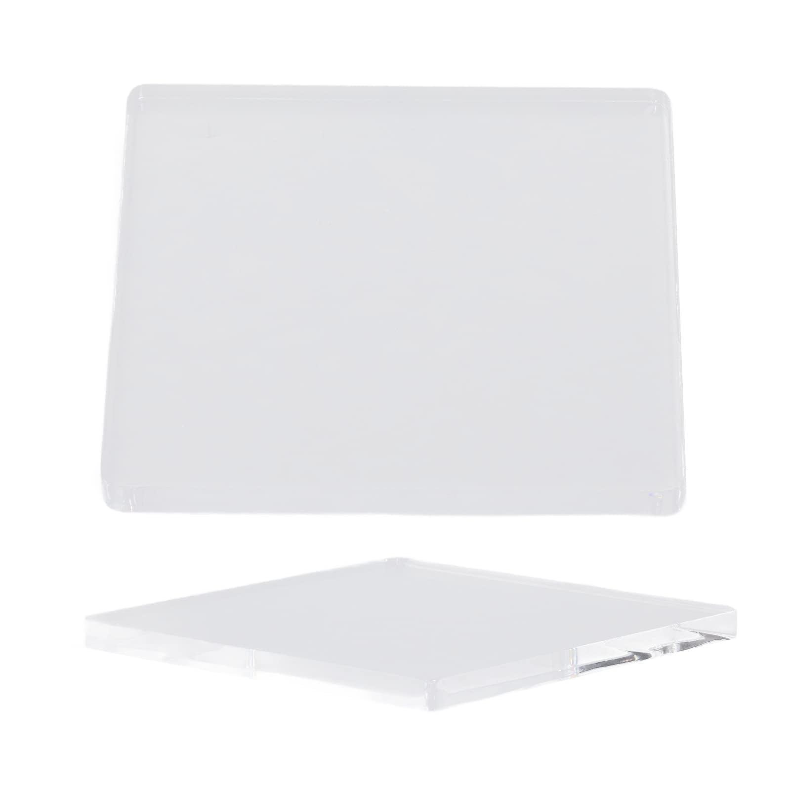 Beufee Stamp Blocks, Acrylic Stamp Blocks Clear Block Stamping Tools for Scrapbooking Crafts Making Decoration, Cards, Schedule Book- Square, 15 x 15 x 1cm