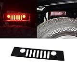 MAIKER Third Brake Light Cover for 2007-2017 Jeep Wrangler Unlimited JK JKU Rubicon Sahara Sport X S, Balck
