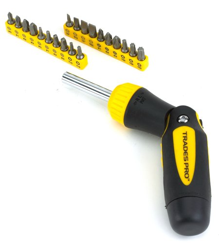 Click Here to See More Images Tradespro 835129 Right Angle Bit Driver Set, 23-Piece