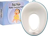 Potty Training Seat For Toddlers & Babies- Unisex Potty Train Seat For Boys & Girls- Portable Comfortable &Ergonomic Oval Potty Chair, Help Your Child Take The Next Step Kid Toilet Chair (Blue)