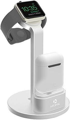 ATOPHK Stand for Echo Show 8, Echo Show 8 Adjustable Aluminum Swivel Stand, Horizontal 360 Rotation Longitudinal Angle Change Base White 012-02