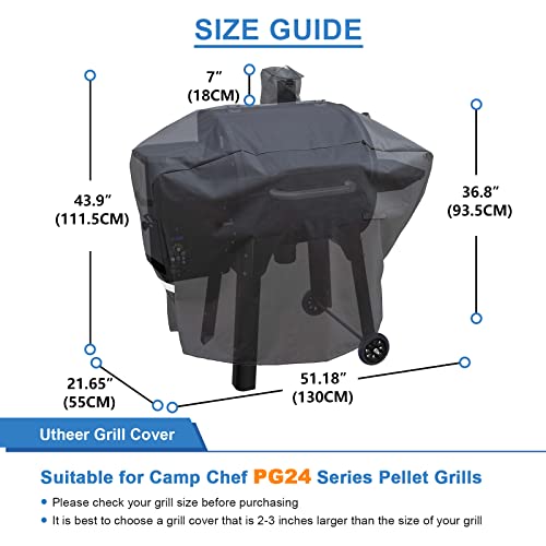Utheer Pellet Grill Cover for Camp Chef, Upgraded FullLength Smoker