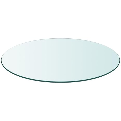 binzhoueushopping Glasplatte Rund Tischplatte Glas Platte 80 cm