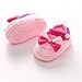 Voberry Newborn Baby Infant Girls Bow Tie Crochet Knit Socks Crib Shoes Prewalker 3-12 Months