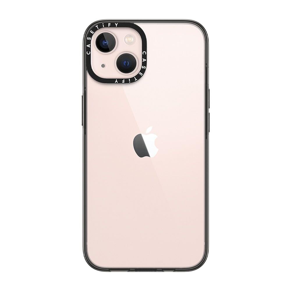 CASETiFY Compact iPhone 13 Case [Lightweight / 4ft. 2X Military Grade Drop Protection/Slim] - Clear Black — image 1