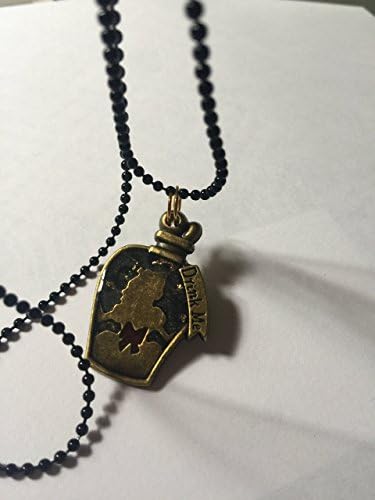 Drink Me Alice In Wonderland UV Resin Necklace