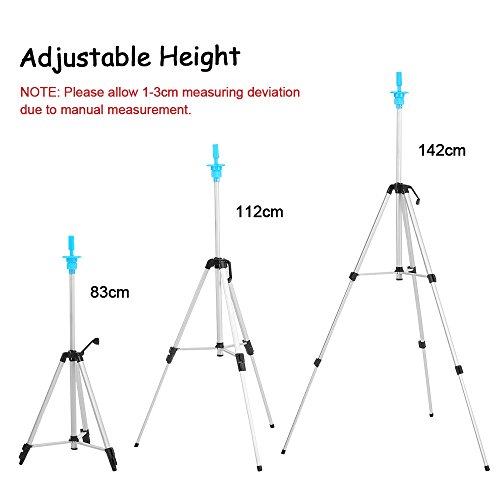 Anself Adjustable Wig Head Tripod Stand Mannequin Hairdressing Training Tripod Holder With Carry Bag - Thumbnail 3