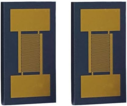 2 Pieces Interdigitated Electrode Array capacitance Monocrystalline Silicon Chip Gold Electrode (Big)