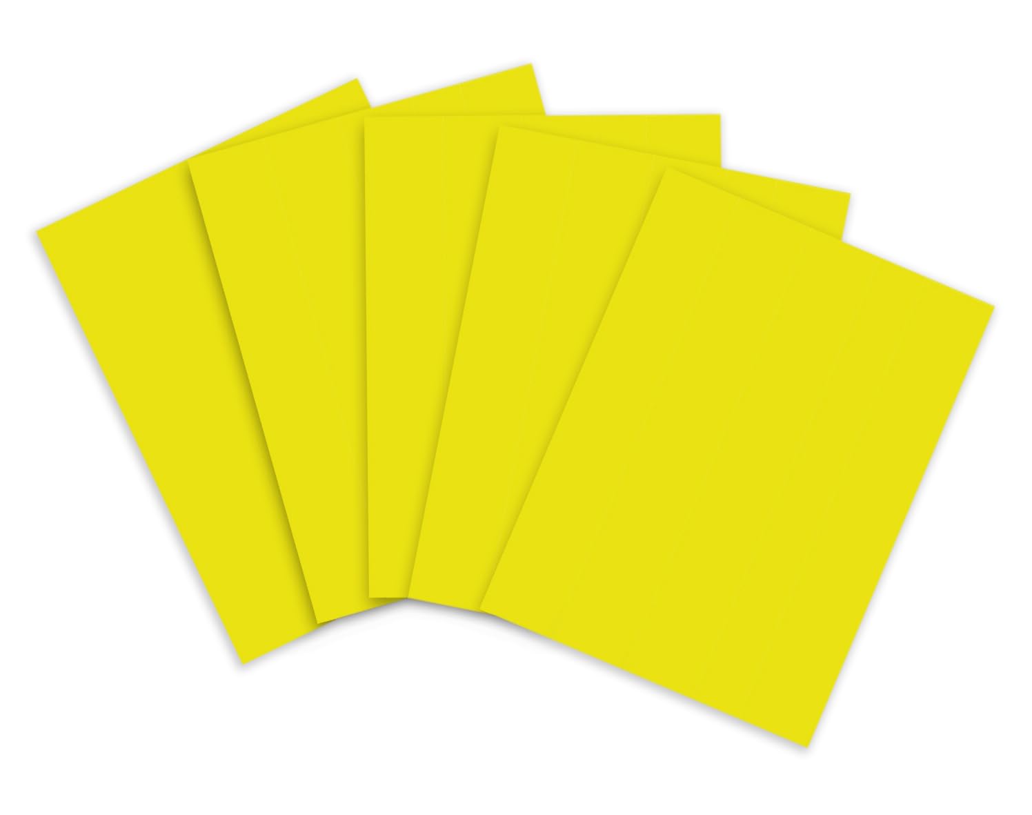 Clairefontaine 93821C Pack of 25 Sheets Fluorescent Poster Paper 90g/m² 60x80cm Cutting Writing Collage Creative Leisure Activity Adults Children Lemon Yellow — image 1