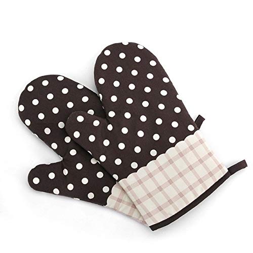 Generic Chocolate: Ttlife 1Pc Microwave Mitt Insulated Oven Heat Resistant Glove Oven Pot Holder Kitchen Baking BBQ Cooking Non