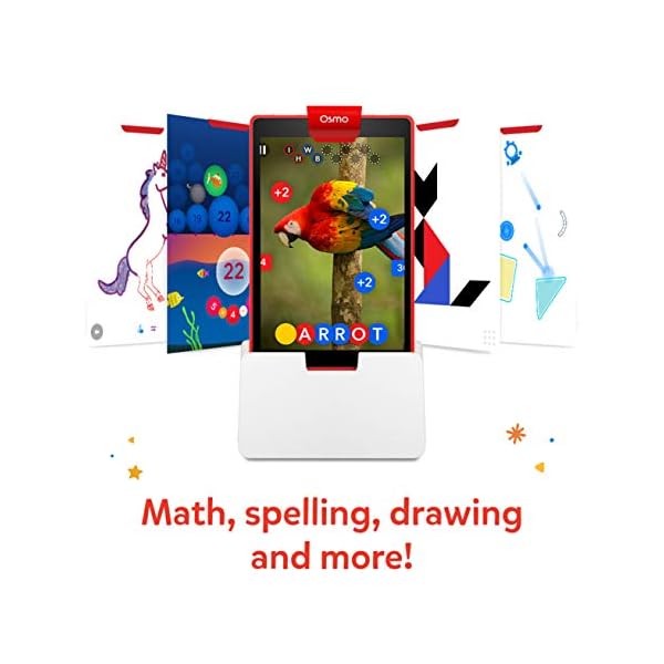 Osmo - Genius Starter Kit für Fire-Tablet - 5 Lernspiele - 6-10 Jahre - Mathematik, Rechtschreibung, Kunst, Kreativität… – Bild 4