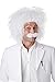 California Costumes mens E=mc2 Wig and Moustache Set Einstein Genius Scientist Adult Sized Costumes, White, One Size US