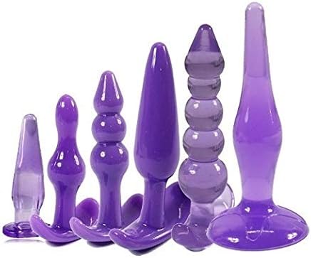 SixT Beginner Anales Trainer Kits for Women 100% Waterproof Silicone Beginner Starter Set Toys with T-bar Base 03 (6 PCS)