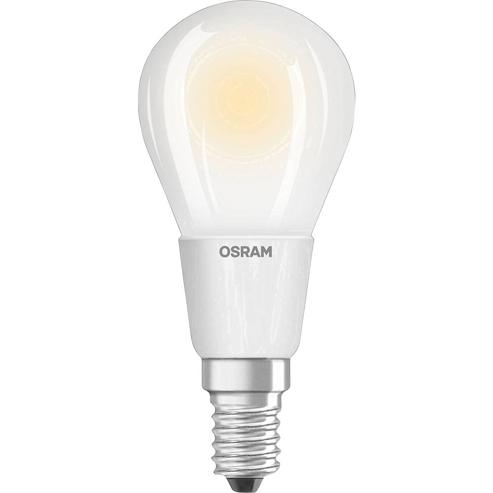 Osram Drop Shape Superstar Classic P LED Lamp, Glass, Warm White, E14, 4.5 W