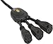 Accell Powersquid-Jr Flexible Power Strip - 3 Outlets, 3-Foot Cord, Etl Listed - Black Grounded Extension Cord Outlet Multiplier
