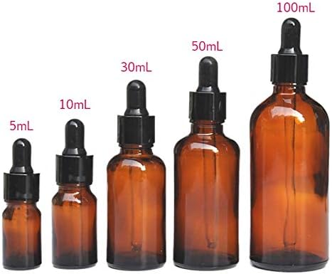 1Pcs Bottles for Essential Oils-Amber Glass Bottles for Essential Oils with Glass Eye Dropper-Amber Glass Bottle for Essential Oils-RefillableAmber Glass Bottles for Essential Oils (100Ml)