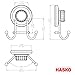 HASKO accessories - Powerful Vacuum Suction Cup Hooks Holder for Towel, Robe and Loofah - Stainless Steel Hook for Bathroom and Kitchen (Chrome)