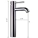 Aquaterior Bathroom Vessel Sink Faucet 12 inch Single Handle One Hole Stainless Steel Faucet with Water Supply Hose Matte Black (CUPC NSF CEC)