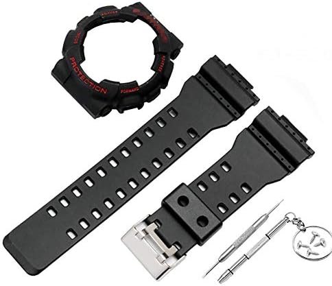 Coaste Watch Band, Replacement Watch Band Strap Bezel Cover, for Casio Men's G-Shock GA-110 GA100 GD-120