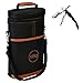Vina Wine Insulated Tote Bag, 2 Bottle Wine/Beer Cooler Carrier Case with Shoulder Strap + Free Corkscrew for Picnic and Travel, Great Gift for Wine Lover, Brown