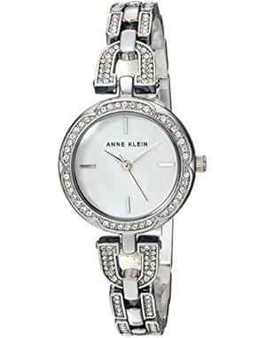 Women's Quartz Metal and Alloy Dress Watch, Color:Silver-Toned (Model: AK/3153MPSV)