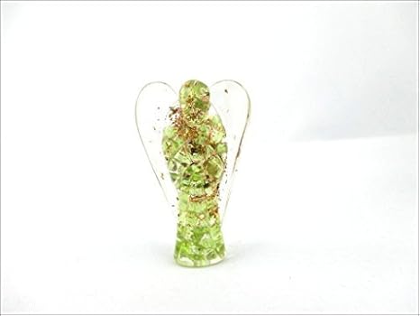 Amazon ジェットペリドットオルゴンエンジェル2 クリスタルジェムストーン銅メタルミックスレアヒーリングポジティブエナジーフリーブックレットクリスタルセラピー インテリア オンライン通販