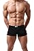 Louis Rouse Mens Boxer Briefs Underwear Mens Boxer Shorts Smooth Short Leg Mens Underwear Black