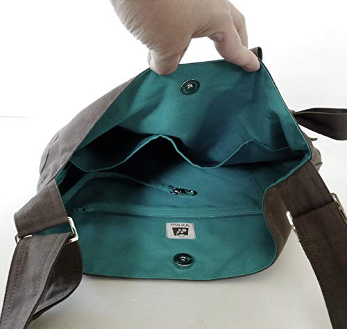 Virine grey shoulder bag, cross body bag, messenger bag, everyday bag, handbag, travel bag, tote, bow, women - JENNIFER - Thumbnail 5