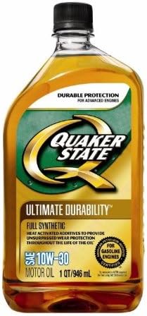 Quaker StateQ Advanced Engine Full Synthetic 10W30 Motor Oil - 1 Quart Bottle, Pack of 12
