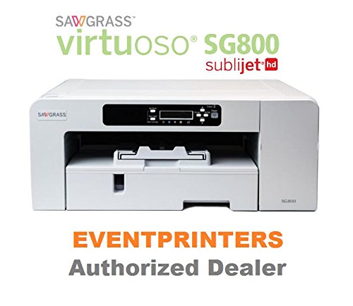 Sawgrass Virtuoso SG800 Printer - Bundle - with Complete Set of SUBLIJET HD Inks and 110 Sheets of Sublimation Paper Made in Japan Size 8.5 x11