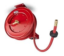 TEKTON 46791 Retractable Air Hose Reel with 50-Feet by 1/2-Inch Goodyear Rubber Air Hose [Discontinued]