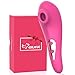 Clitoral Nipple Sucking Vibrator, Enlove, Clit Vibrators Clitoris Stimulator with 10 Suction & Vibration Patterns, Adults Sex Toys for Women Couples, Rose Red