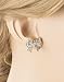 Gorgeous Fashion Ribbon Bow Design Crystal Rhinestone Pave Stud Earrings Silver