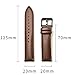 LEUNGLIK 20mm Vintage Leather Watch Strap, 10 Colors, Quick Release, Classic Genuine Leather Wristband for Men Women, Samsung Replacement Band