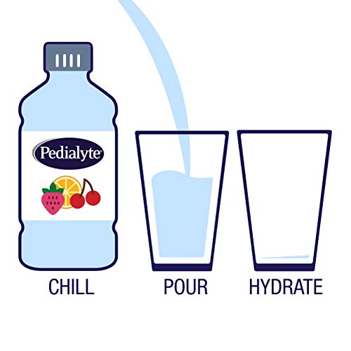 Pedialyte Electrolyte Water with Zero Sugar, Hydration with 3 Key