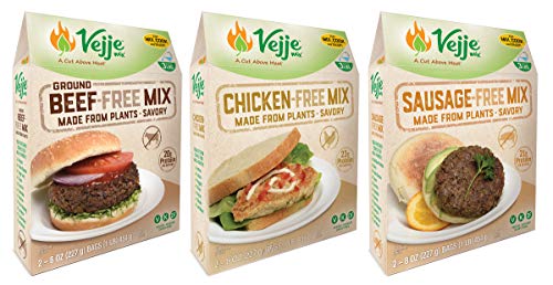 Vejje Meat-Free Mixes (SAUSAGE-FREE MIX) (Single Box) (Makes 3 Pounds)