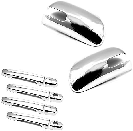 S SIZVERSizver Chrome Door Mirror+Door Handle Covers w/PSG Keyhole for 2008-2015 Scion XB Bb
