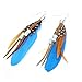 Nature Feather Earring Cute Handmade Goose Feather Super Light Boho Dangle Earrings for Women Girls Valentine's day Mother's day Gift