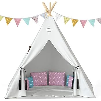 Fivestarsun Canvas Teepee Tent For Kids With