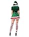 Quesera Women's Santa Helper Costume Adult Christmas Honey Elf Halloween Outfits, Green1, Tag Size L=US Size Medium