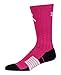 Under Armour Men's Unrivaled Power in Pink Crew Single Pair Socks, Tropic Pink/White, Large