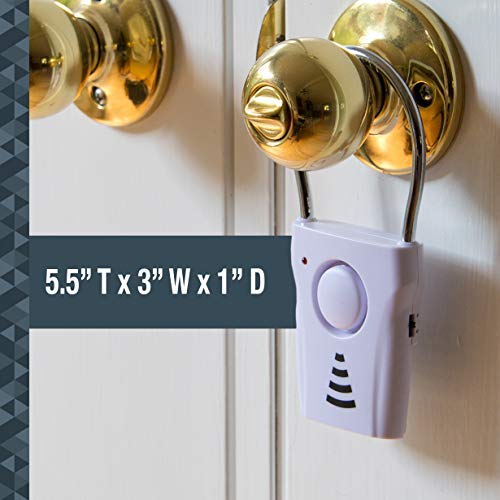 SABRE 110dB Door Handle Alarm, Extremely Loud Wireless Alarm Audible Up