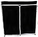 ATHome Lightweight, Durable, Sturdy, Dust and Moisture Proof, Easy Open T-Zipper, Portable Closet Wardrobe, 60 inches, Black
