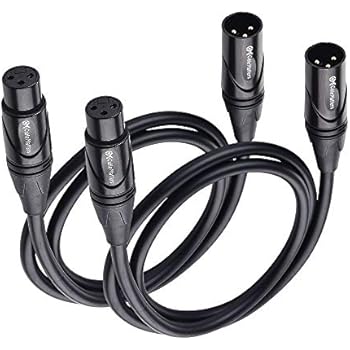 Cable Matters 2-Pack Premium XLR to XLR Microphone Cable 3 Feet