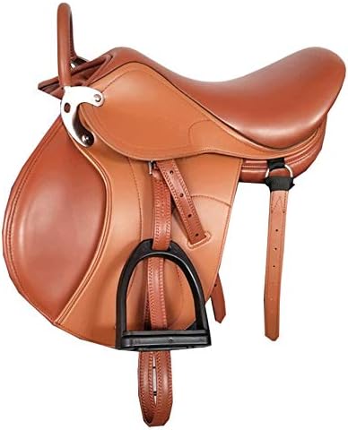 GUTYRE Saddle Set Leather material Western Horse Saddle Tack Get Leather Strap,B