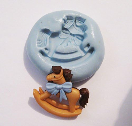 Rocking Horse Flexible Food Grade Silicone Push Mold for Polymer Clay, Resin,wax,miniature Food,sweets,plaster