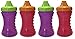 Gerber Graduates 10 Ounce Fun Grips Hard Spout Sippy Cup, 4 Count, Pink/Purple