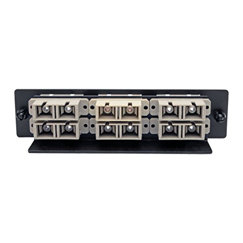 Tripp Lite Toolless Pass-Through Fiber Adapter Patch Panel, High-Density, MMF/SMF, 6 SC Duplex Connectors (N492-06D-SC)